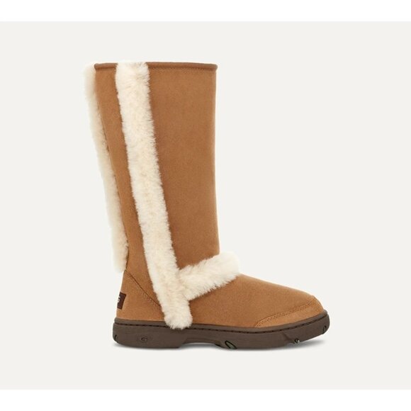 UGG Sunburst Tall Boots Size 10 Women Chestnut 5218 - Picture 7 of 7